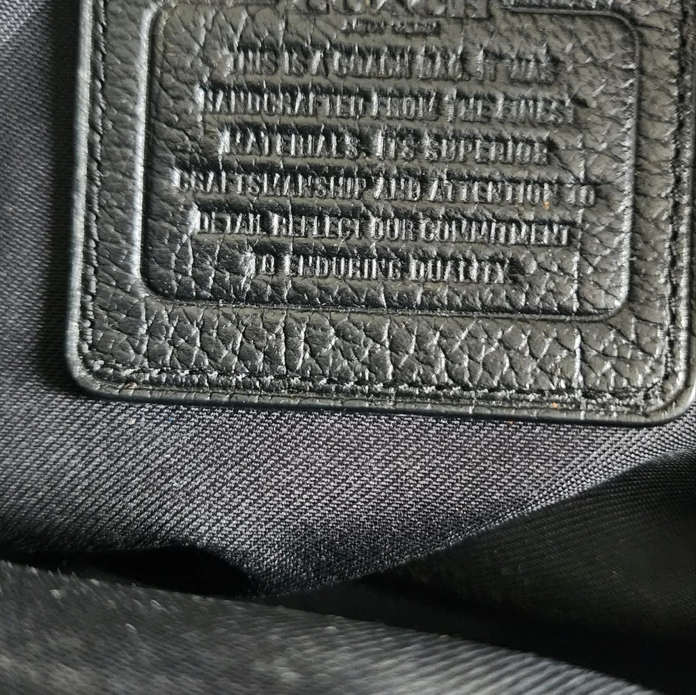 Coach MERCER 30 Black Leather Women's Bag 11 X 8 X 6 Approx - Picture 7 of 9